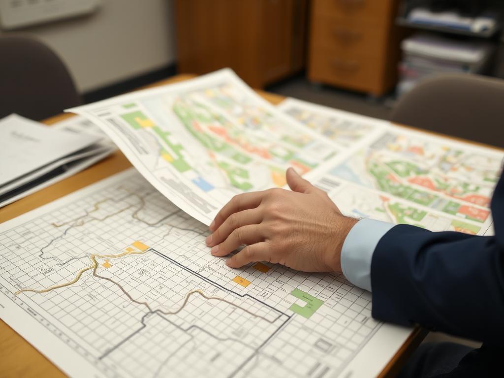 How to Sell Undeveloped Land: A Step-by-Step Guide for Maximum Profit 1 Person reviewing zoning maps and land use documents at a county planning office Person reviewing zoning maps and land use documents at a county planning office